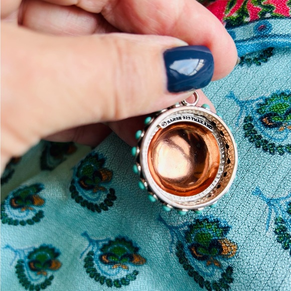 **SOLD**. Barse copper & turquoise pendant - Picture 5 of 5